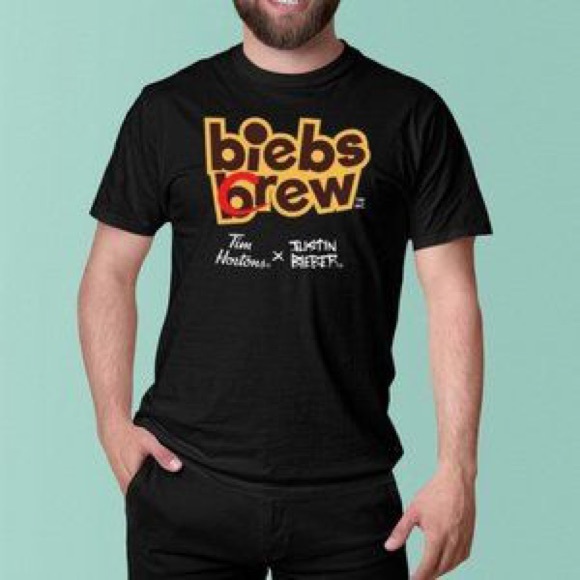 tim hortons x justin bieber biebs brew crew tshirt - Picture 2 of 6